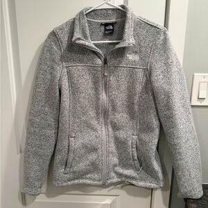 The North Face Heathered Gray Zippered Fleece  Size M